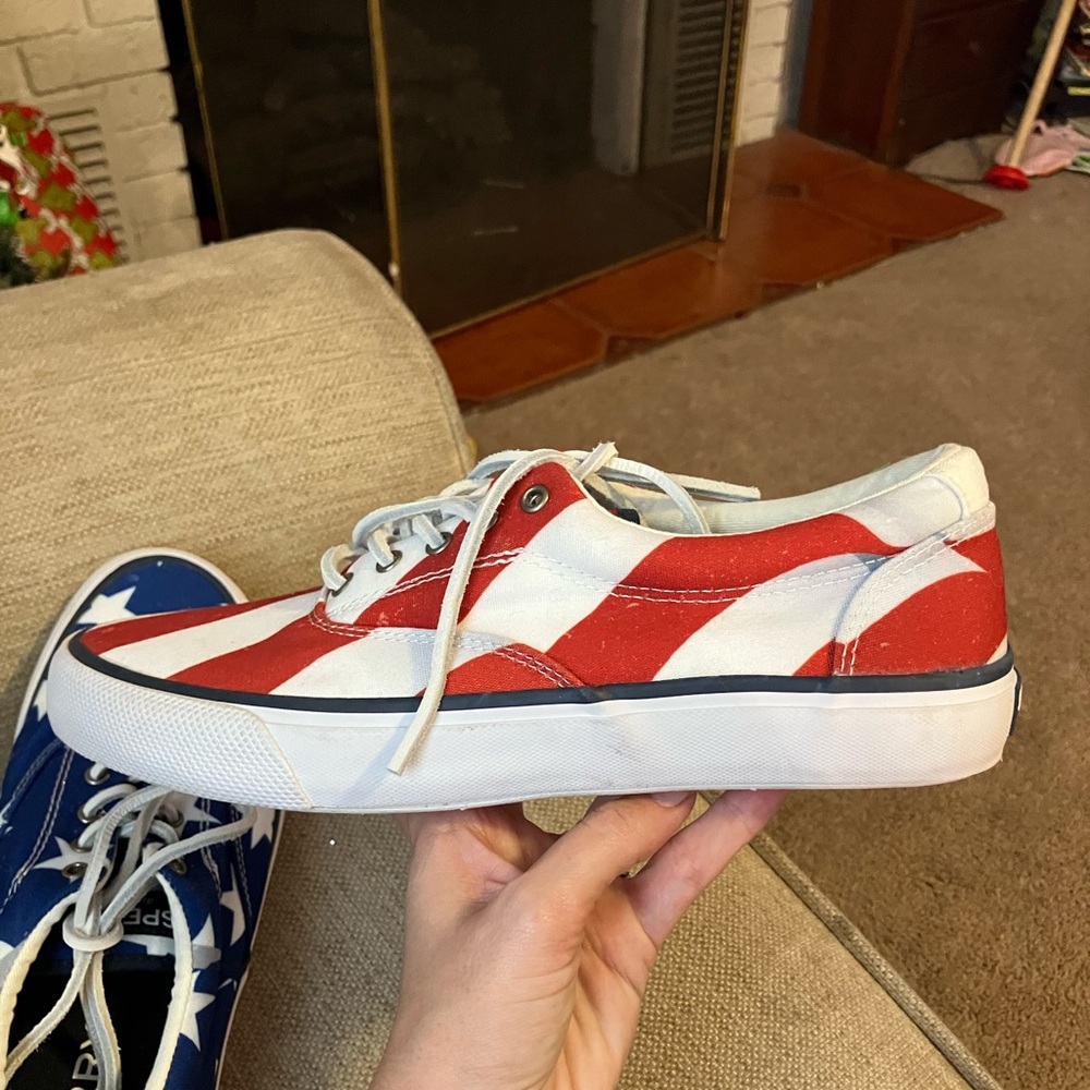 Sperry patriotic red white and blue top sider - Picture 9 of 9